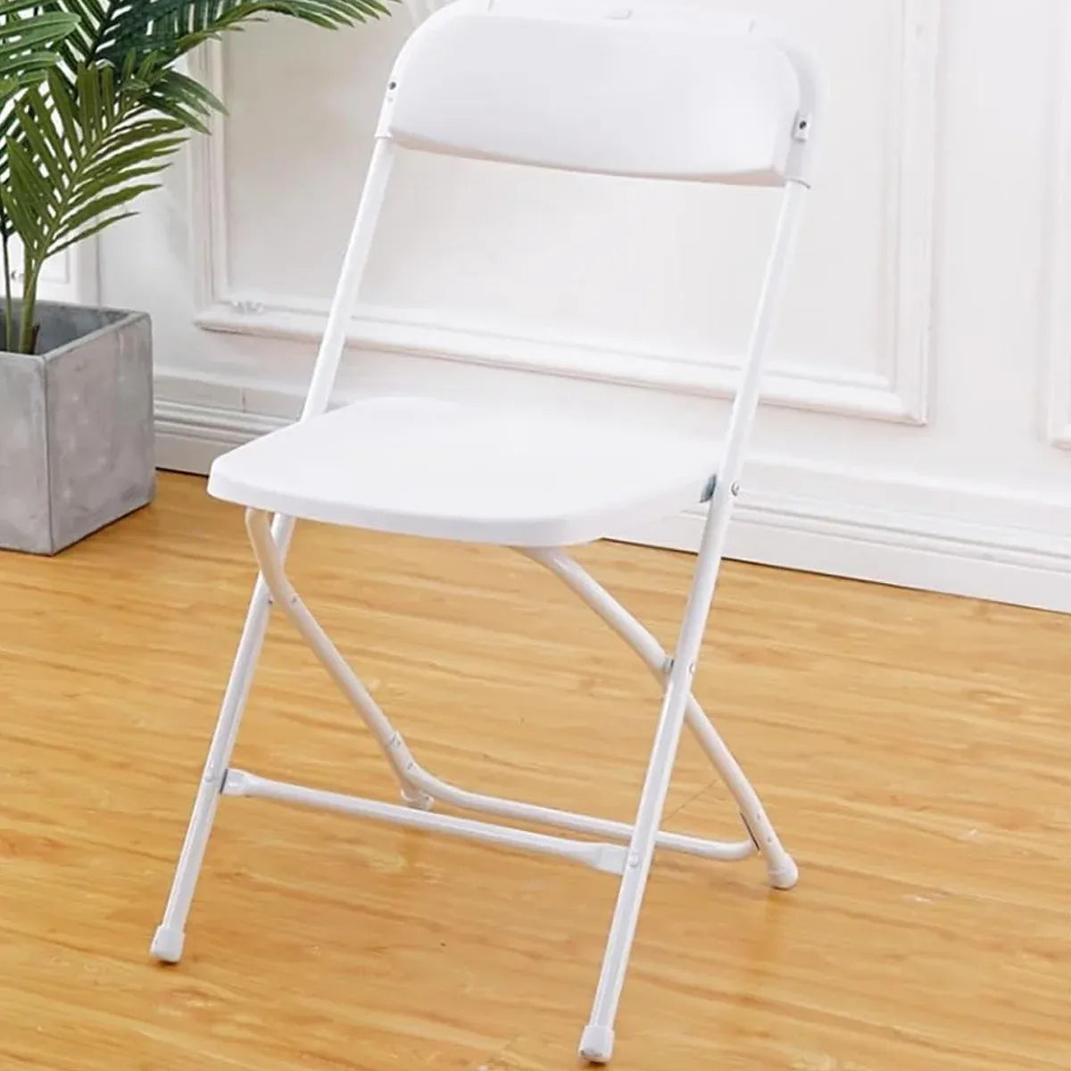 Plastic Folding Chair Office Meeting Chair Staff Training Leisure Chair - Black