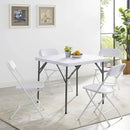 Plastic Folding Chair Office Meeting Chair Staff Training Leisure Chair - Black