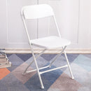 Plastic Folding Chair Office Meeting Chair Staff Training Leisure Chair - Black