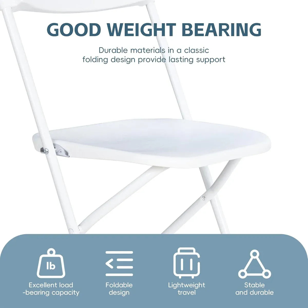 Plastic Folding Chair Office Meeting Chair Staff Training Leisure Chair - Black