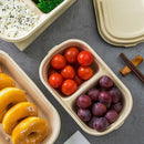 50PCS Disposable Two-Compartment Light Meal Salad Box with Lids Leakproof - 1000ml
