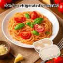 50PCS Disposable Two-Compartment Light Meal Salad Box with Lids Leakproof - 1000ml