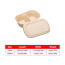50PCS Disposable Two-Compartment Light Meal Salad Box with Lids Leakproof - 700ml