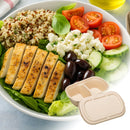 50PCS Disposable Two-Compartment Light Meal Salad Box with Lids Leakproof - 700ml