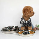 Stainless Steel Pet Bowl Slow Feeder Dish Puppy Dog Cat Food Feeding Weaning Bowl - L