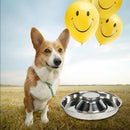 Stainless Steel Pet Bowl Slow Feeder Dish Puppy Dog Cat Food Feeding Weaning Bowl - L