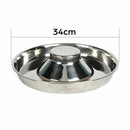Stainless Steel Pet Bowl Slow Feeder Dish Puppy Dog Cat Food Feeding Weaning Bowl - L