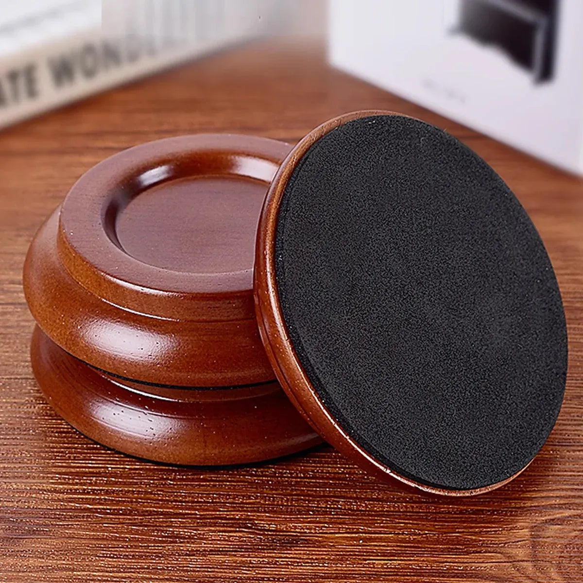 Piano Floor Mat 4pcs Anti Slip Pads Wooden Upright Grand Piano Foot Protection
