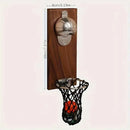 Magnetic Wooden Beer Bottle Opener Football Basketball Wine Opener Refrigerator