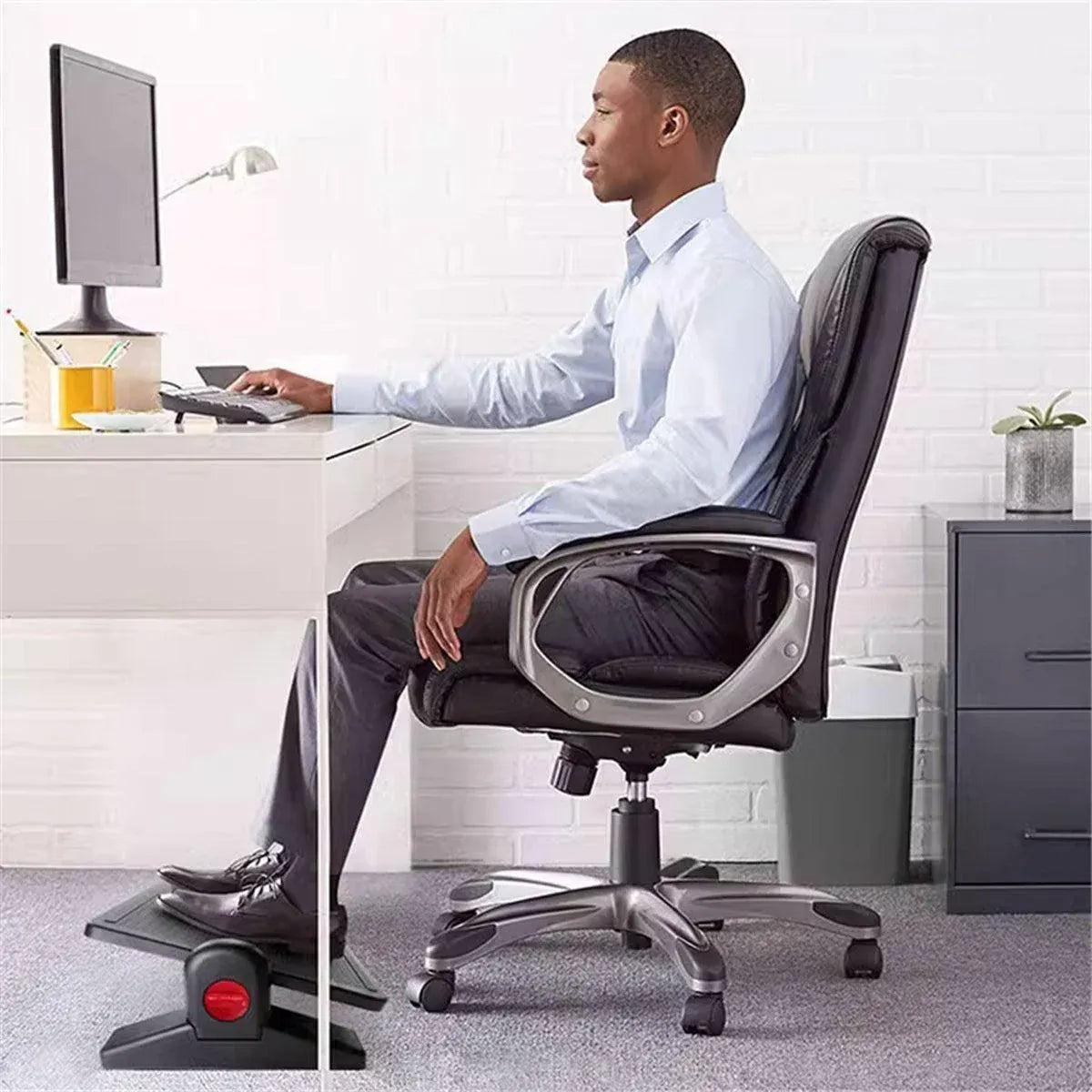 Ergonomic Footrest Stool for Office Foot Pedal Massage Footboard Home