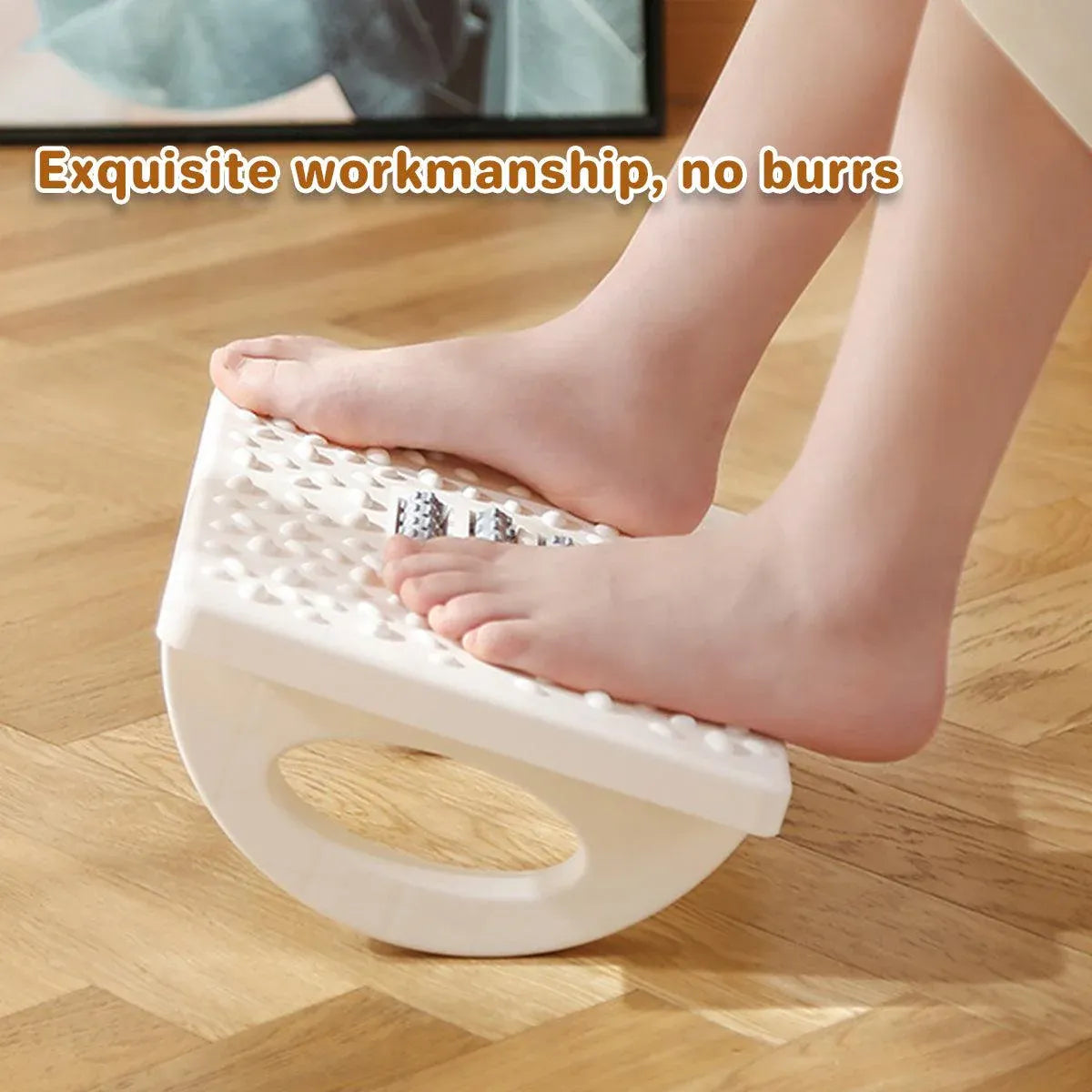 Foot Rest Stool Office Computer Desk Footrest Comfort with Massage Point Household - Grey