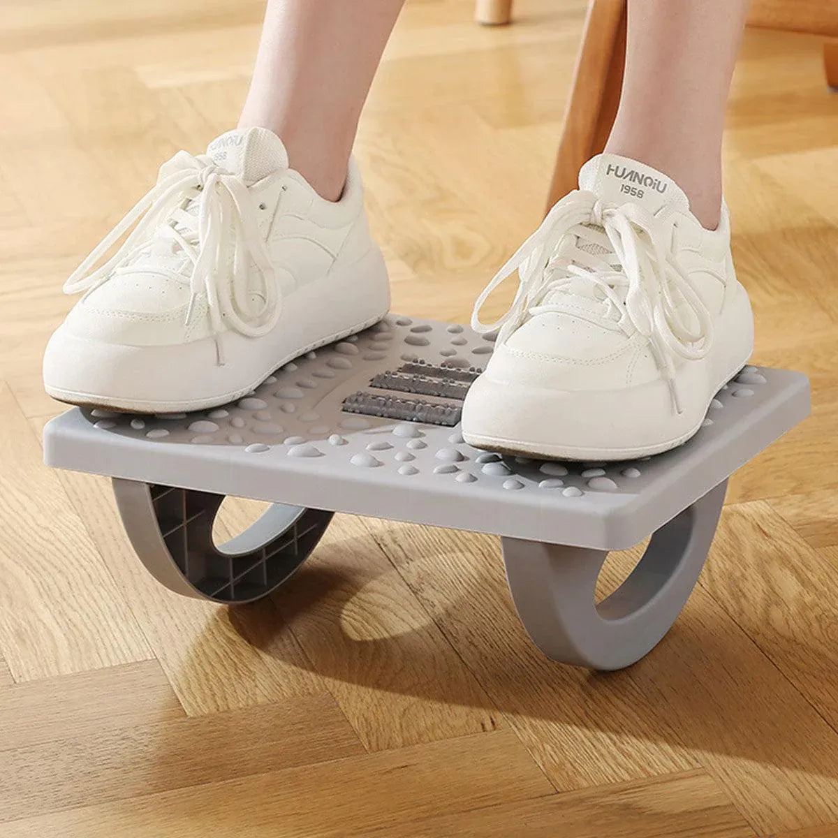 Foot Rest Stool Office Computer Desk Footrest Comfort with Massage Point Household - Grey