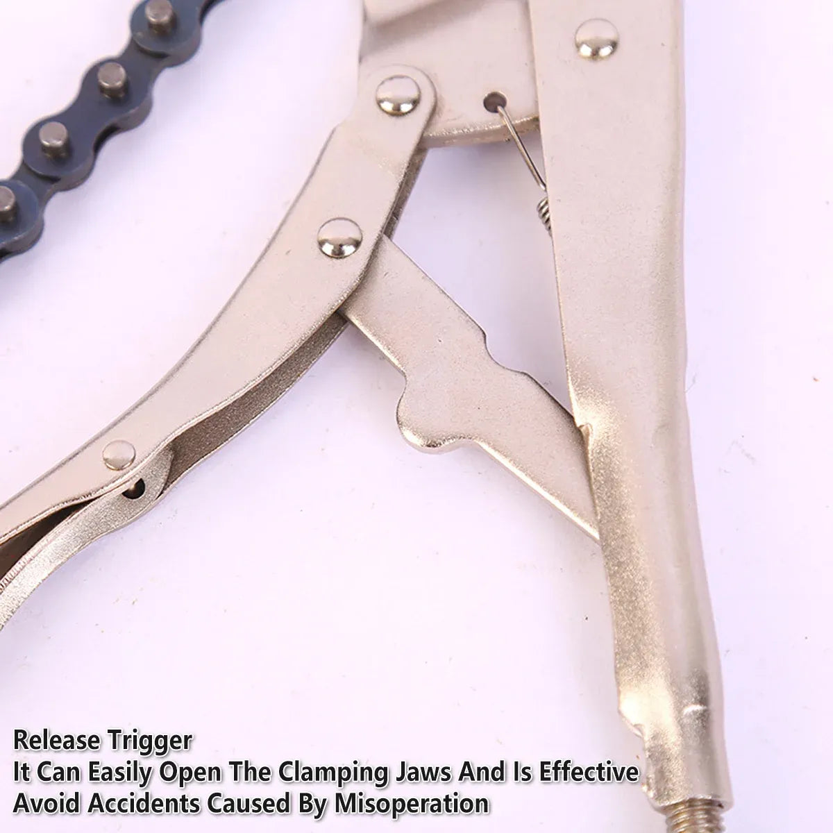 Chain Clamp Pliers Tool Multi Functional Fixed Grip Forceps Repair Maintenance