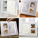Keepsake DIY Handprint Footprint Photo Frame Kit for Pets or Memories - White
