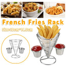 French Fries Basket Stand Tapered Snack Holder Serving Basket for Fries Snacks