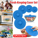 5-Piece Blue Food Cover Set in Assorted Sizes