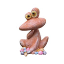 Outdoor Garden Frog Ornament Lawn Statue Animal Decor Resin Craft Sculpture - Orange