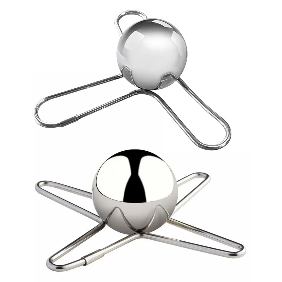 3/4 Forks Stainless Steel Ice Balls Reusable Spherical Whisky Chilling Stones - 3 Forks