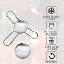 3/4 Forks Stainless Steel Ice Balls Reusable Spherical Whisky Chilling Stones - 3 Forks