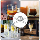 3/4 Forks Stainless Steel Ice Balls Reusable Spherical Whisky Chilling Stones - 3 Forks