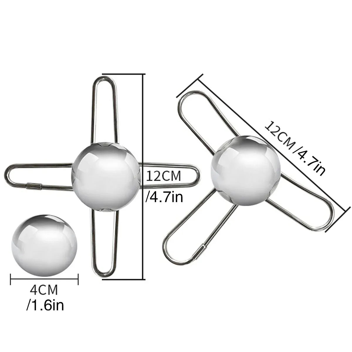 3/4 Forks Stainless Steel Ice Balls Reusable Spherical Whisky Chilling Stones - 4 Forks