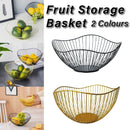 Large Iron Fruit Storage Basket Home Decor Snack Candy Plate Living Room Basket - Black
