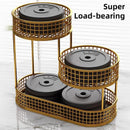Luxury Multi-Layer Fruit Basket Snack Storage Rack Living Room Coffee Table - Gold