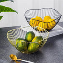 Large Iron Fruit Storage Basket Home Decor Snack Candy Plate Living Room Basket - Gold