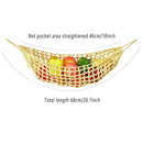 Under Desk Hanging Fruit Basket Kitchen Storage Net Home Organizer for Fruits - Yellow