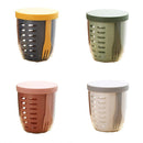 Portable Drainable Fruit Cup Plastic Sealed Cup for Snacks and Travel Use - White