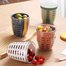 Portable Drainable Fruit Cup Plastic Sealed Cup for Snacks and Travel Use - White