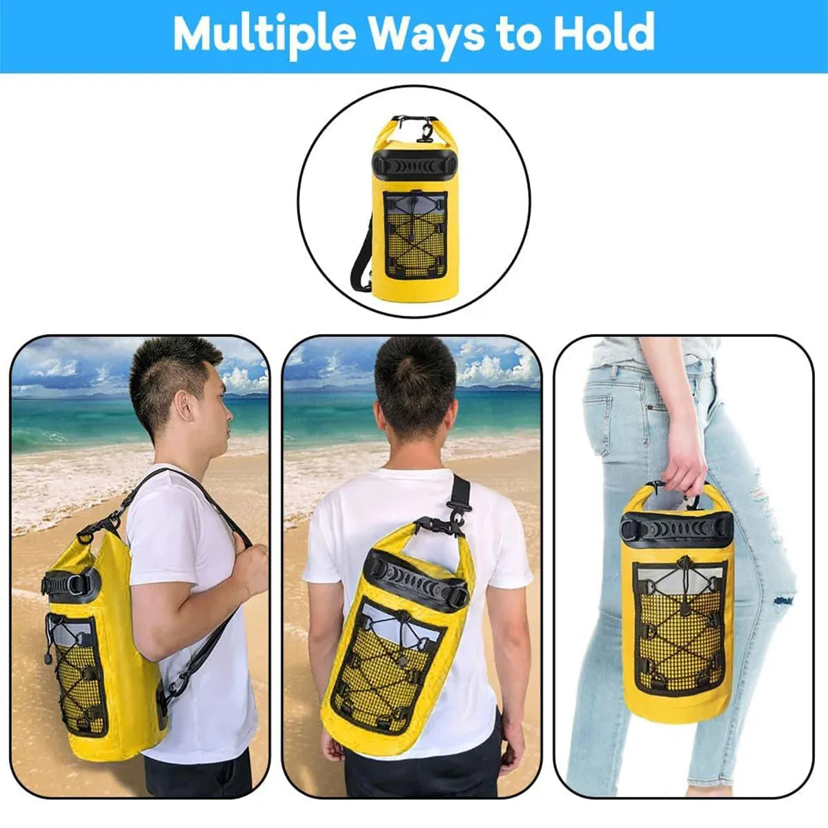 Outdoor Waterproof Dry Bag Roll Top Sack Rafting Swimming Hiking Travel Gear - Green - 30L