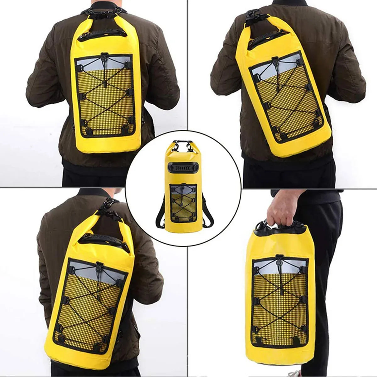 Outdoor Waterproof Dry Bag Roll Top Sack Rafting Swimming Hiking Travel Gear - Green - 30L