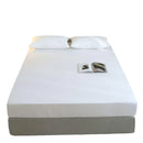 Double 145x200cm Hotel Bedding White Cotton Satin Bedspread - Cotton double jet satin-60x60s
