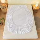 Double 145x200cm Hotel Bedding White Cotton Satin Bedspread - Cotton double jet satin-60x60s