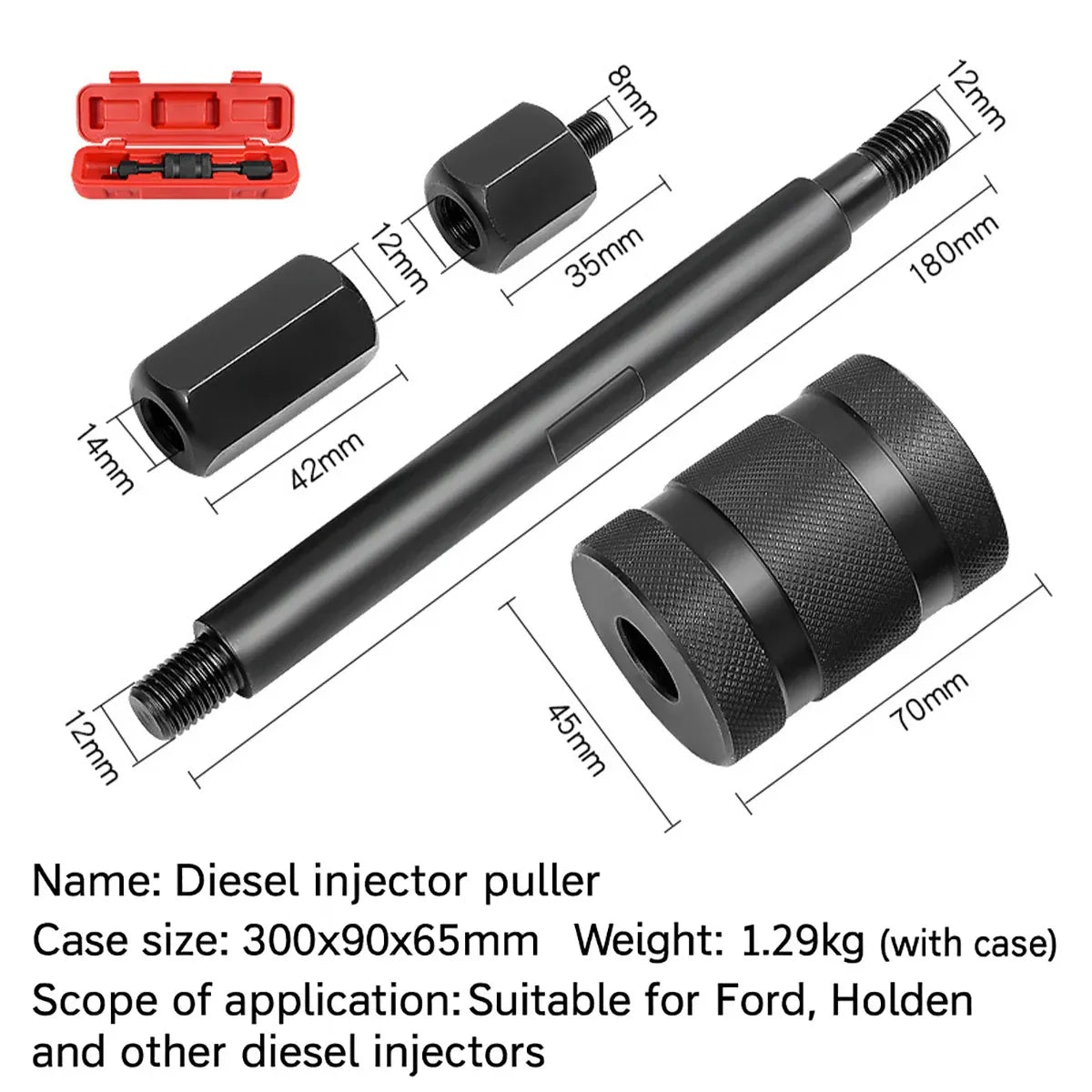 Diesel Engine Fuel Injector Removal Tool Set for Car Truck Repair