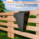 Metal Poultry Restraint Cone Flat Back Funnel Cone for Chicken Duck Goose