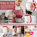 Batter Dispenser Measuring Cup Funnel Cake Cupcake Pancake Baking Tool - Red