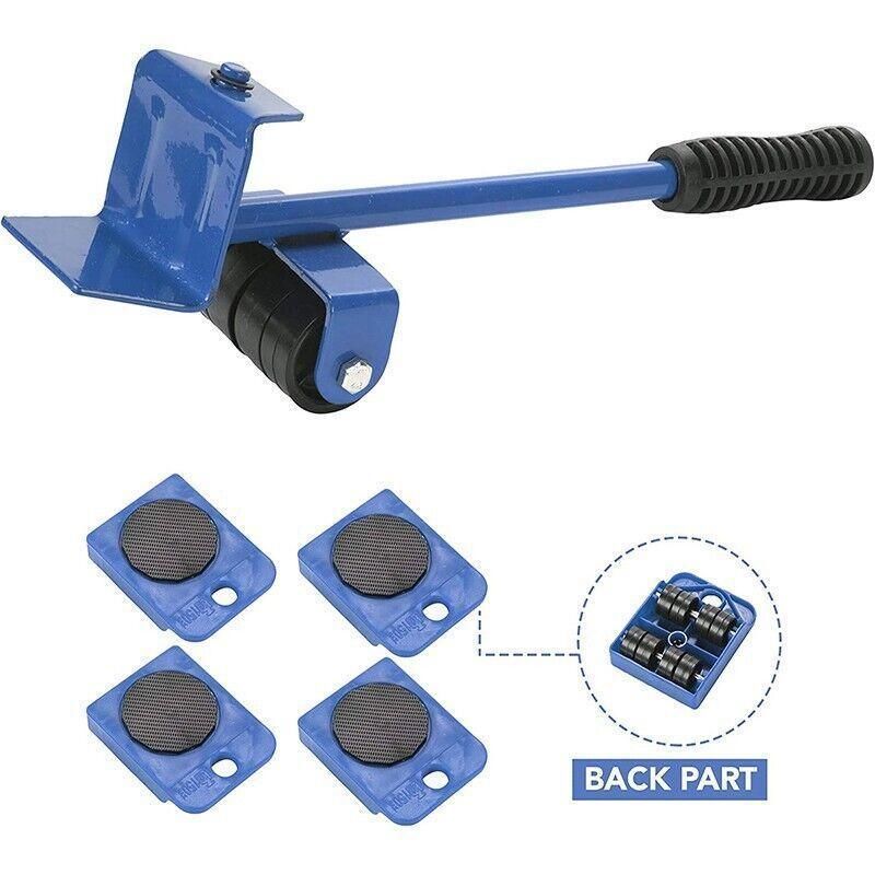 Furniture Lifter and Mover Tool Set 5PCS Heavy Duty Roller Sliders for Moving