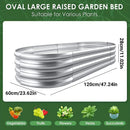 Galvanized Raised Garden Bed Metal Planter Box for Vegetables Flowers Herbs