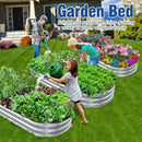 Galvanized Raised Garden Bed Metal Planter Box for Vegetables Flowers Herbs