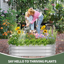 Galvanized Raised Garden Bed Metal Planter Box for Vegetables Flowers Herbs