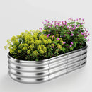 Galvanized Raised Garden Bed Metal Planter Box for Vegetables Flowers Herbs