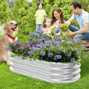 Galvanized Raised Garden Bed Metal Planter Box for Vegetables Flowers Herbs