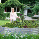 Galvanized Raised Garden Bed Metal Planter Box for Vegetables Flowers Herbs