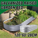 Galvanized Raised Garden Bed Metal Planter Box for Vegetables Flowers Herbs