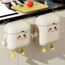 Large Waterproof Wall Mounted Rubbish Bin for Kitchen Bathroom Waste Storage