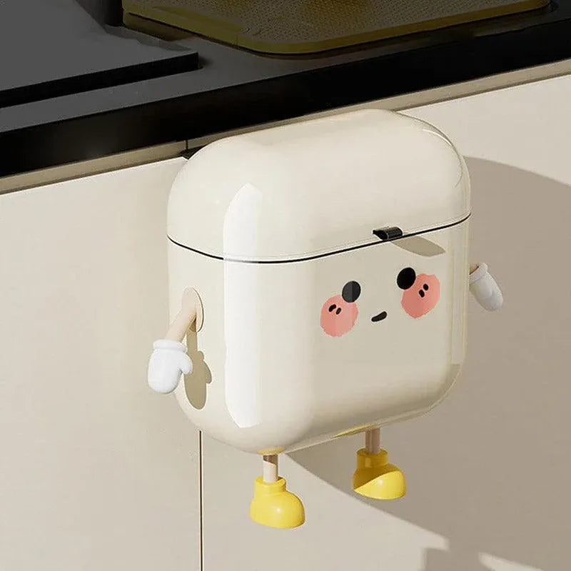 Large Waterproof Wall Mounted Rubbish Bin for Kitchen Bathroom Waste Storage