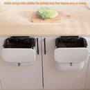Wall Mounted Hanging Wastebasket with Sliding Lid for Kitchen and Bathroom Use - 9L