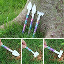 10PCS Garden Tool Kit Shovel Rake Planting Tools Set with Purple Handles Gift